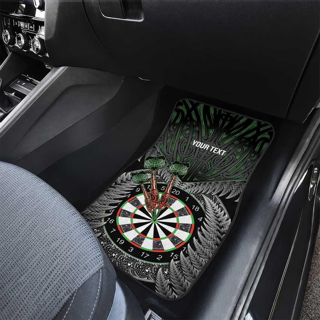 Personalised New Zealand Darts Car Mats Dartboard Maori Fern Puhoro Art LT14 - Polynesian Pride