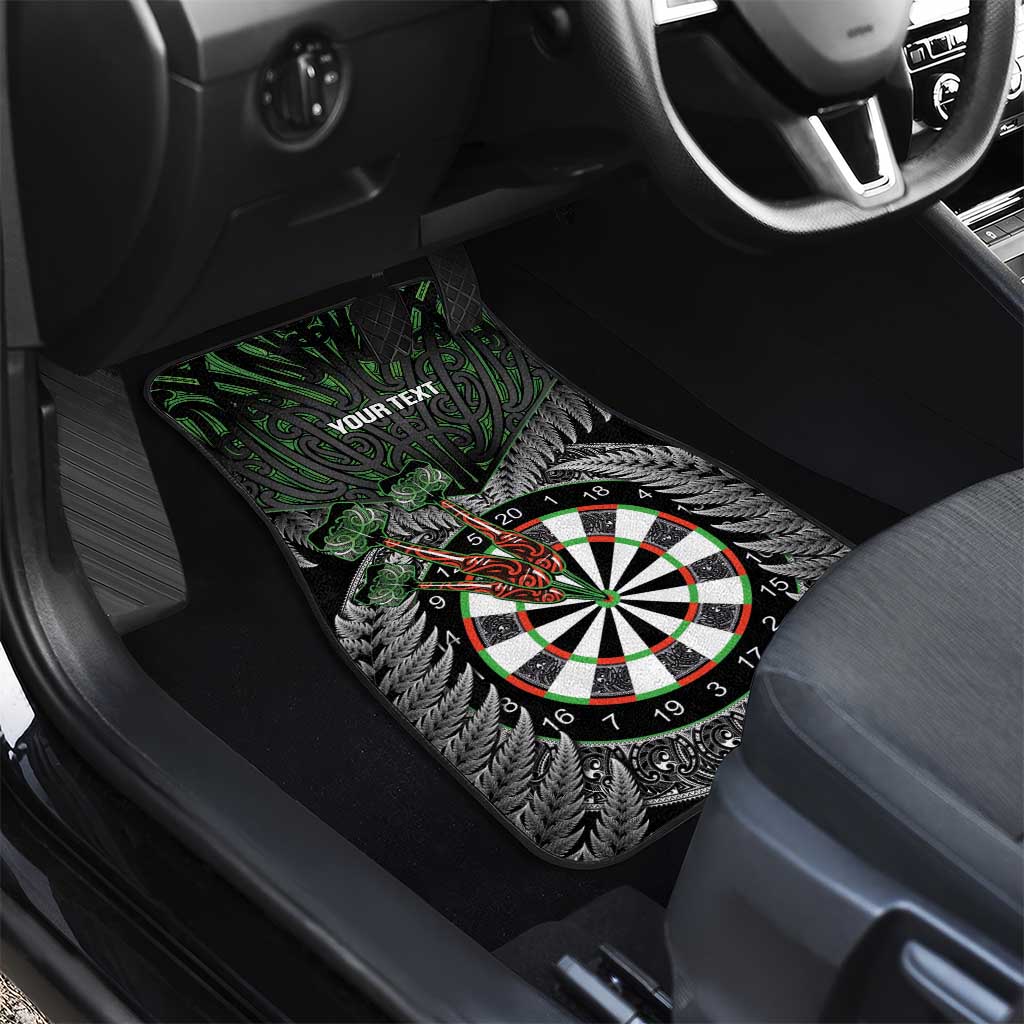 Personalised New Zealand Darts Car Mats Dartboard Maori Fern Puhoro Art LT14 - Polynesian Pride