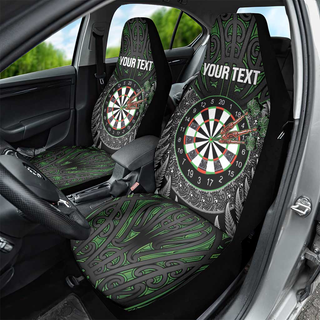 Personalised New Zealand Darts Car Seat Cover Dartboard Maori Fern Puhoro Art LT14 - Polynesian Pride