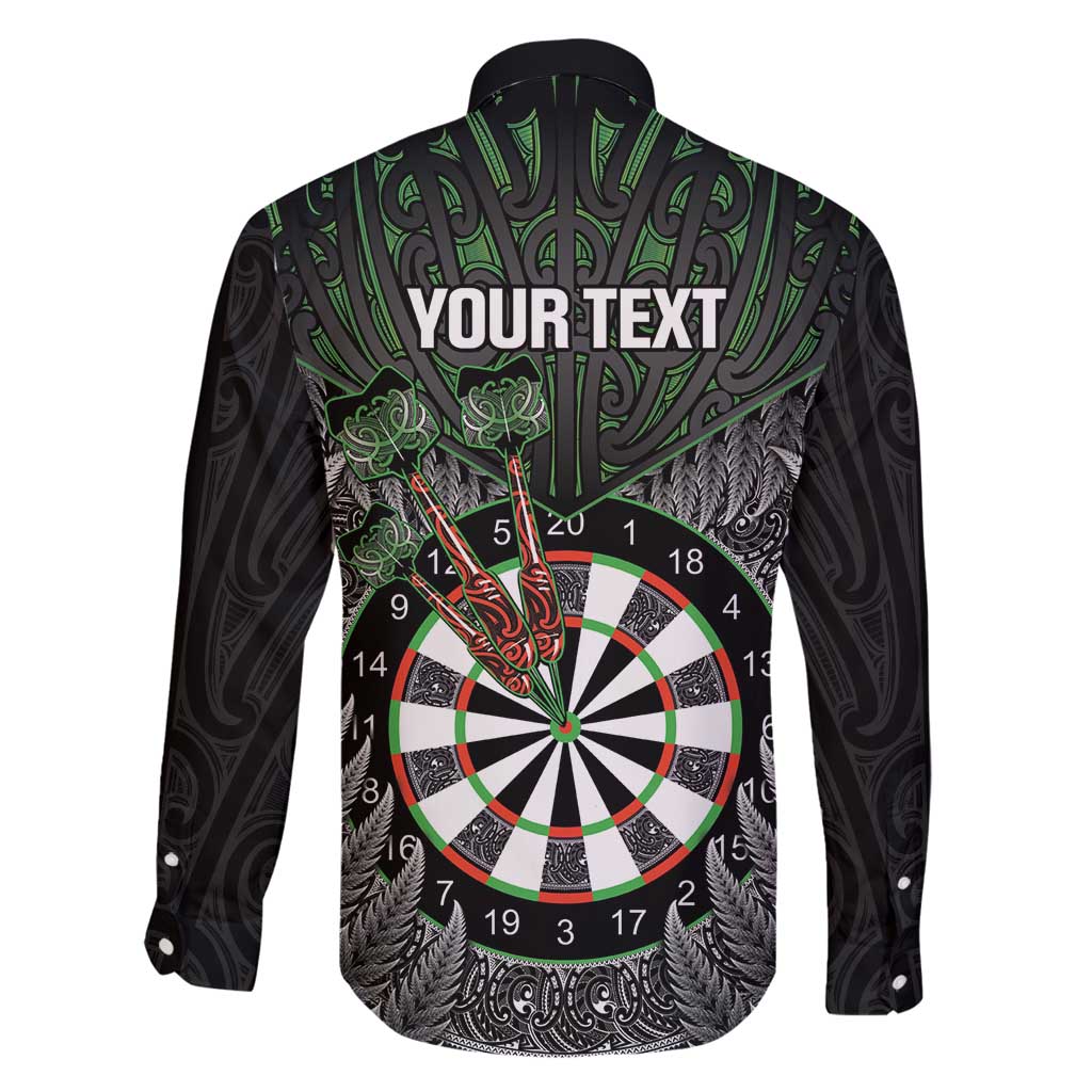 Personalised New Zealand Darts Family Matching Tank Maxi Dress and Hawaiian Shirt Dartboard Maori Fern Puhoro Art LT14 - Polynesian Pride