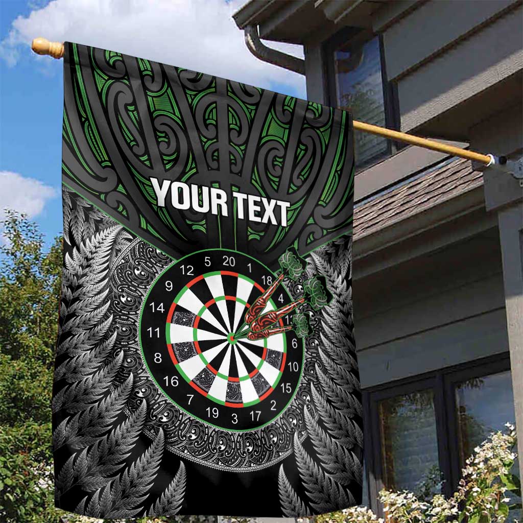 Personalised New Zealand Darts Garden Flag Dartboard Maori Fern Puhoro Art LT14 - Polynesian Pride