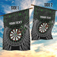 Personalised New Zealand Darts Garden Flag Dartboard Maori Fern Puhoro Art LT14 - Polynesian Pride