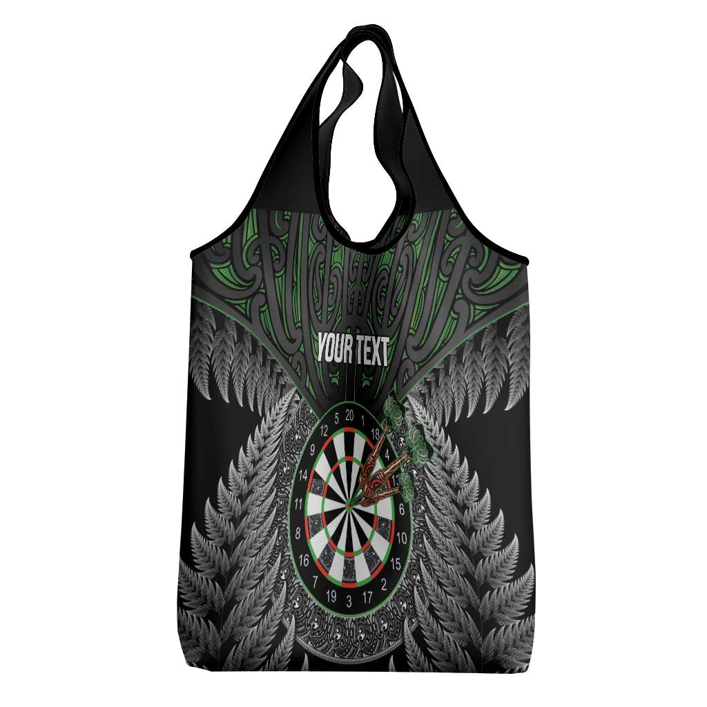 Personalised New Zealand Darts Grocery Bag Dartboard Maori Fern Puhoro Art LT14 - Polynesian Pride