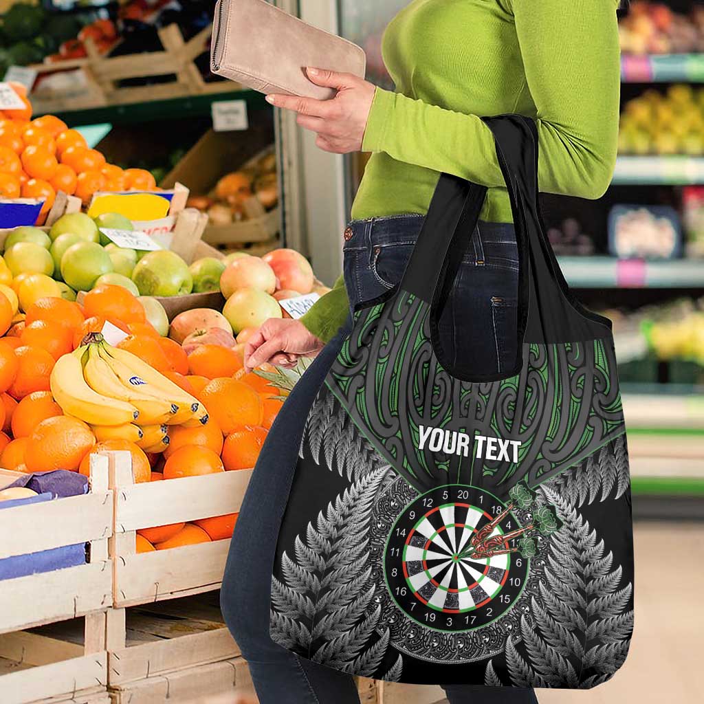 Personalised New Zealand Darts Grocery Bag Dartboard Maori Fern Puhoro Art LT14 - Polynesian Pride