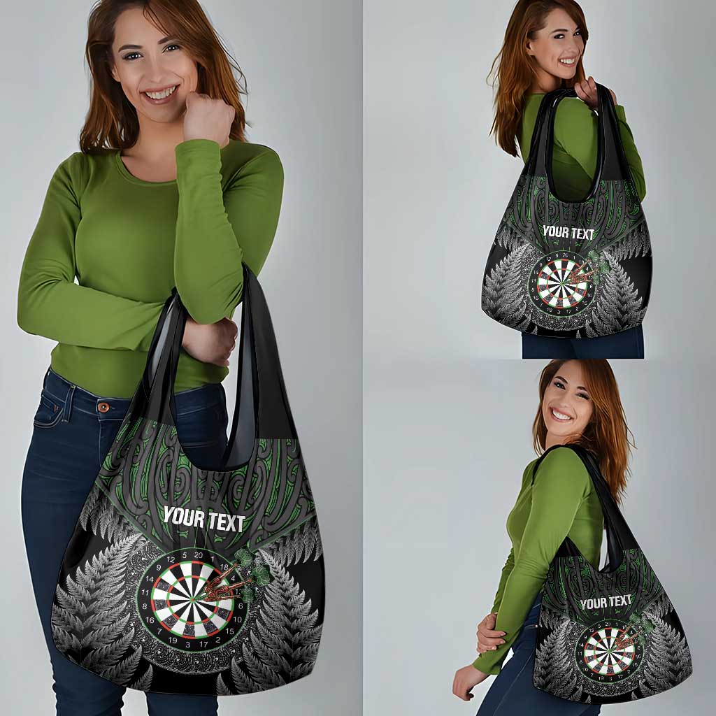 Personalised New Zealand Darts Grocery Bag Dartboard Maori Fern Puhoro Art LT14 - Polynesian Pride