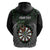 Personalised New Zealand Darts Hoodie Dartboard Maori Fern Puhoro Art