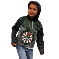 Personalised New Zealand Darts Kid Hoodie Dartboard Maori Fern Puhoro Art LT14 - Polynesian Pride