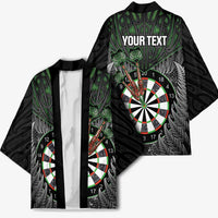 Personalised New Zealand Darts Kimono Dartboard Maori Fern Puhoro Art - Polynesian Pride