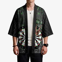Personalised New Zealand Darts Kimono Dartboard Maori Fern Puhoro Art - Polynesian Pride