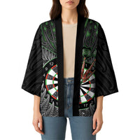 Personalised New Zealand Darts Kimono Dartboard Maori Fern Puhoro Art - Polynesian Pride