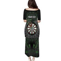 Personalised New Zealand Darts Puletasi Dartboard Maori Fern Puhoro Art LT14 - Polynesian Pride