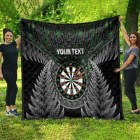 Personalised New Zealand Darts Quilt Dartboard Maori Fern Puhoro Art LT14 - Polynesian Pride