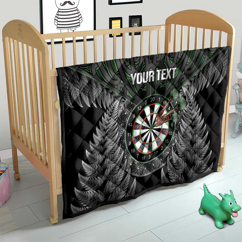 Personalised New Zealand Darts Quilt Dartboard Maori Fern Puhoro Art LT14 - Polynesian Pride