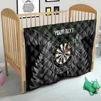 Personalised New Zealand Darts Quilt Dartboard Maori Fern Puhoro Art LT14 - Polynesian Pride