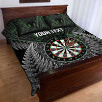 Personalised New Zealand Darts Quilt Bed Set Dartboard Maori Fern Puhoro Art LT14 - Polynesian Pride