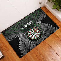 Personalised New Zealand Darts Rubber Doormat Dartboard Maori Fern Puhoro Art LT14 - Polynesian Pride
