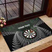Personalised New Zealand Darts Rubber Doormat Dartboard Maori Fern Puhoro Art LT14 - Polynesian Pride