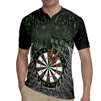Personalised New Zealand Darts Rugby Jersey Dartboard Maori Fern Puhoro Art LT14 - Polynesian Pride