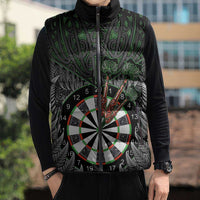 Personalised New Zealand Darts Sleeveless Puffer Jacket Dartboard Maori Fern Puhoro Art - Polynesian Pride