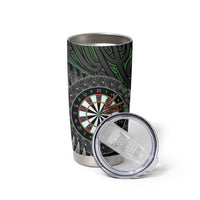 Personalised New Zealand Darts Tumbler Cup Dartboard Maori Fern Puhoro Art LT14 - Polynesian Pride