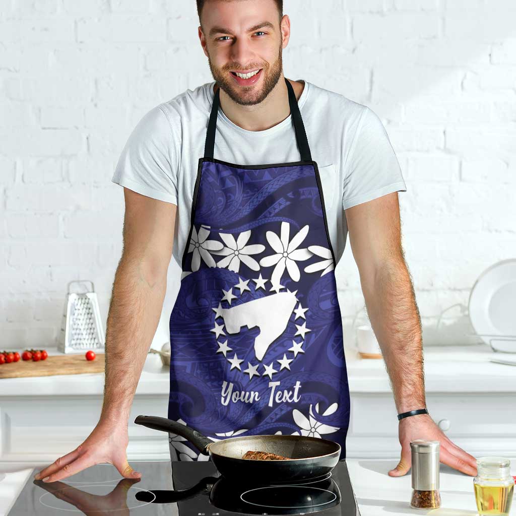 Personalised Cook Islands Pukapuka Apron Tiare Maori Polynesian Waves Tattoo