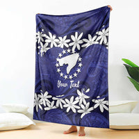 Personalised Cook Islands Pukapuka Blanket Tiare Maori Polynesian Waves Tattoo