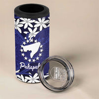 Personalised Cook Islands Pukapuka 4 in 1 Can Cooler Tumbler Tiare Maori Polynesian Waves Tattoo LT14 - Polynesian Pride