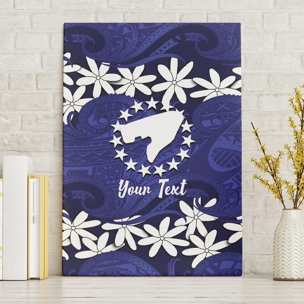 Personalised Cook Islands Pukapuka Canvas Wall Art Tiare Maori Polynesian Waves Tattoo