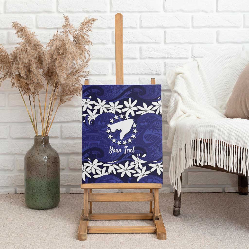 Personalised Cook Islands Pukapuka Canvas Wall Art Tiare Maori Polynesian Waves Tattoo