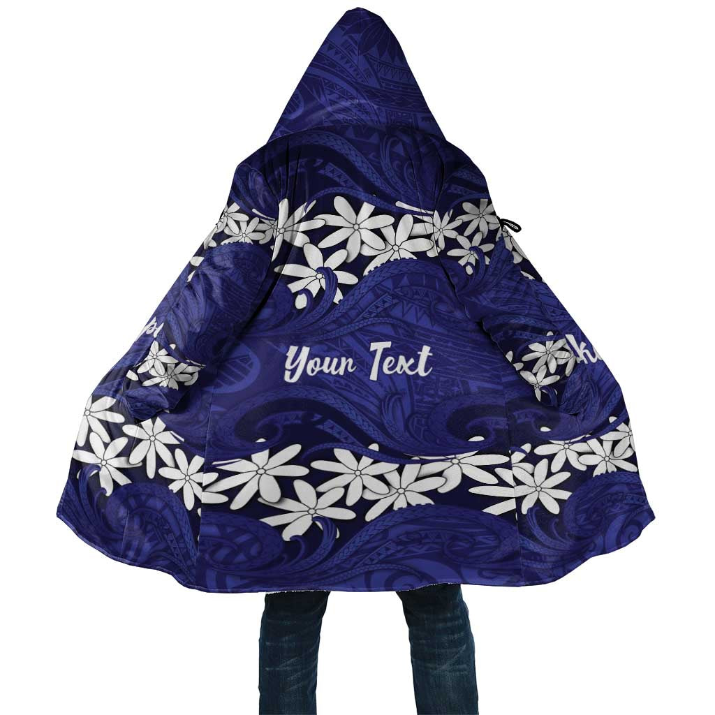 Personalised Cook Islands Pukapuka Cloak Tiare Maori Polynesian Waves Tattoo LT14 Unisex Blue - Polynesian Pride