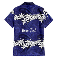 Personalised Cook Islands Pukapuka Family Matching Off Shoulder Maxi Dress and Hawaiian Shirt Tiare Maori Polynesian Waves Tattoo LT14 - Polynesian Pride