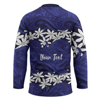 Personalised Cook Islands Pukapuka Hockey Jersey Tiare Maori Polynesian Waves Tattoo LT14 - Polynesian Pride