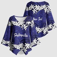 Personalised Cook Islands Pukapuka Kimono Sleeve Blouse Tiare Maori Polynesian Waves Tattoo LT14 - Polynesian Pride
