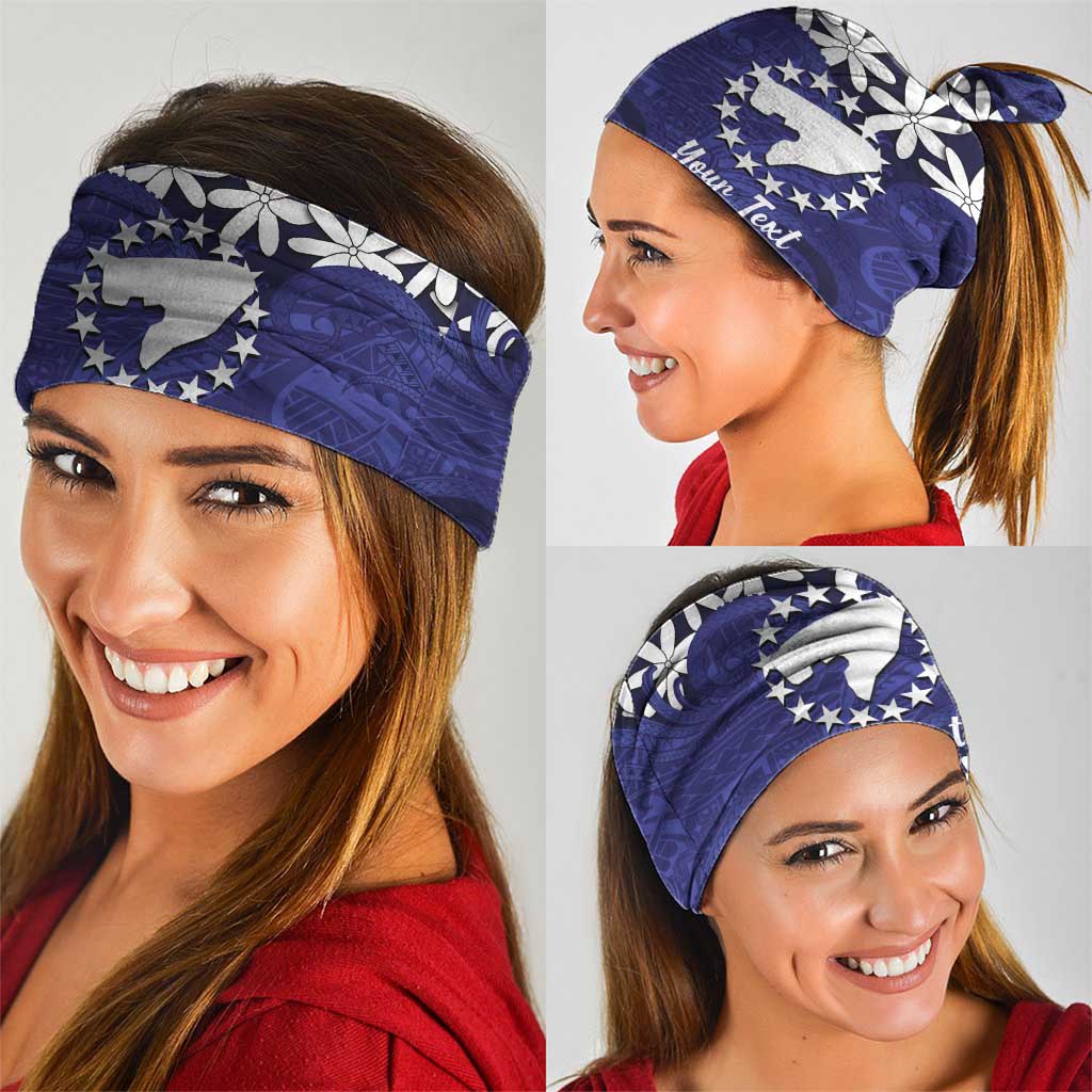 Personalised Cook Islands Pukapuka Neck Gaiter Tiare Maori Polynesian Waves Tattoo