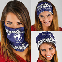 Personalised Cook Islands Pukapuka Neck Gaiter Tiare Maori Polynesian Waves Tattoo