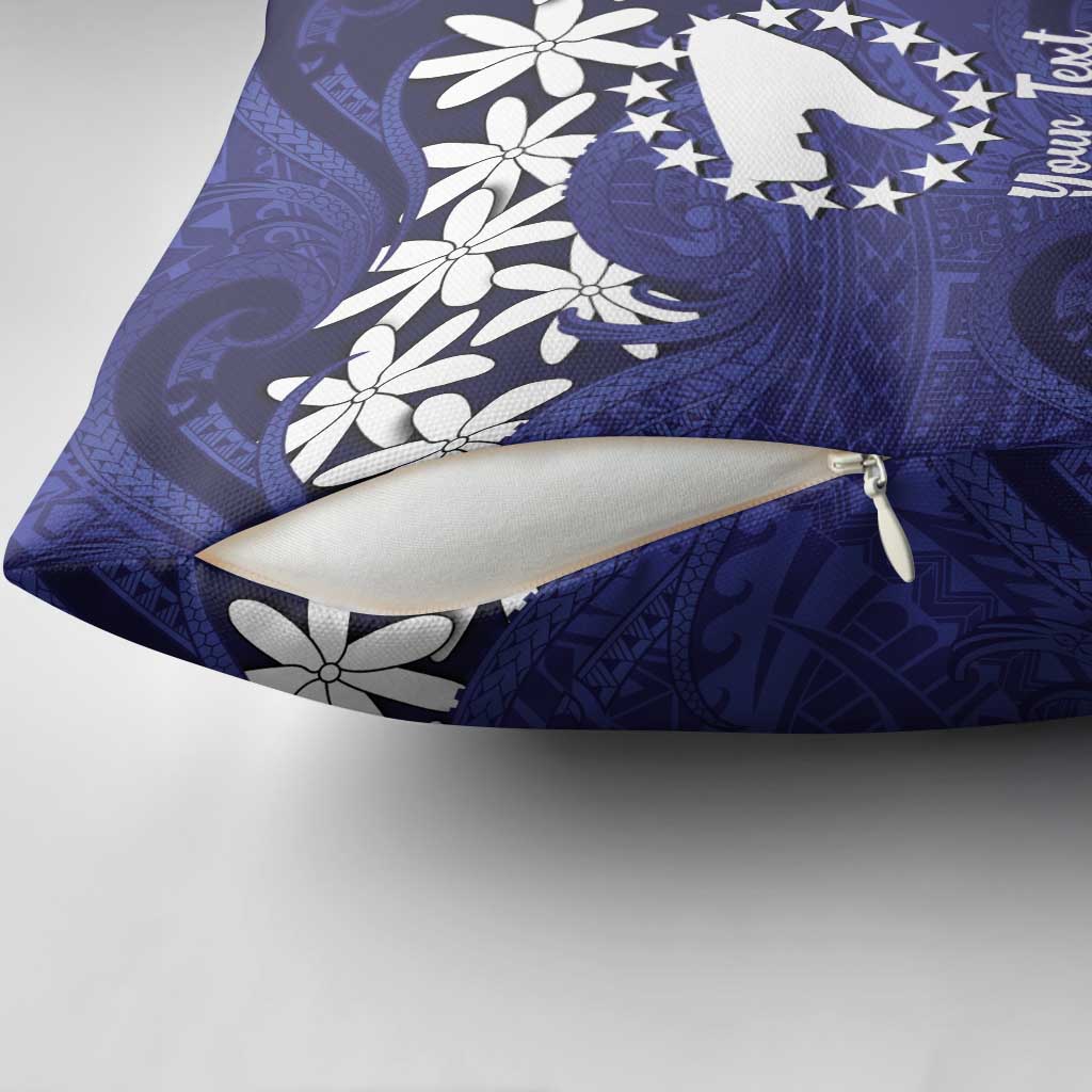 Personalised Cook Islands Pukapuka Pillow Cover Tiare Maori Polynesian Waves Tattoo