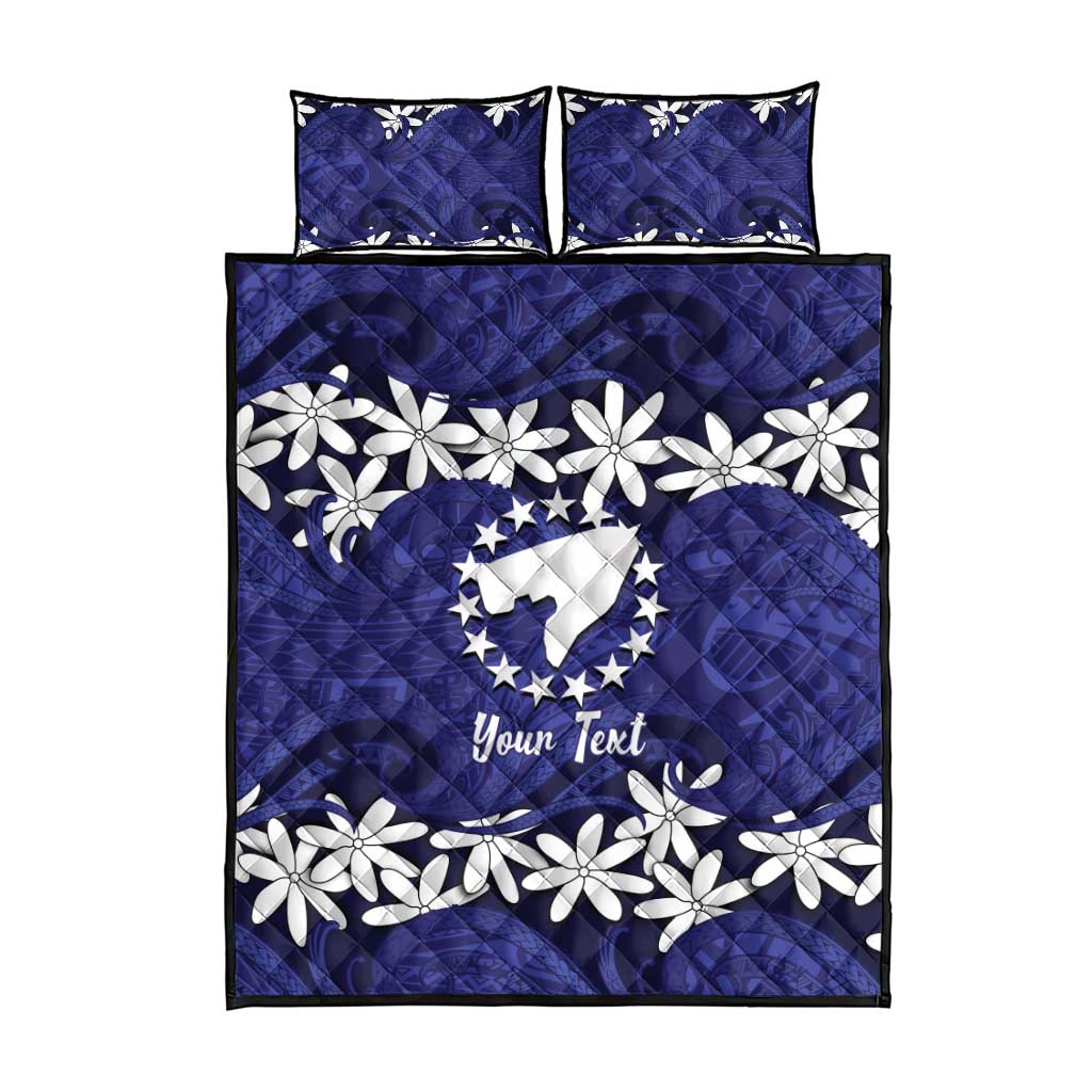 Personalised Cook Islands Pukapuka Quilt Bed Set Tiare Maori Polynesian Waves Tattoo