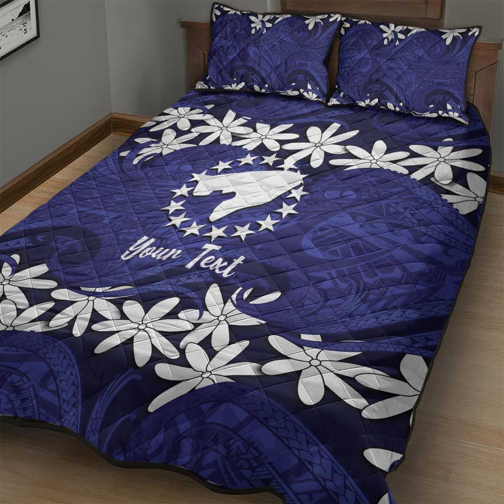 Personalised Cook Islands Pukapuka Quilt Bed Set Tiare Maori Polynesian Waves Tattoo