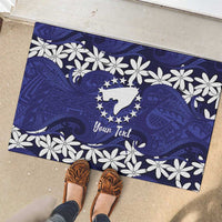 Personalised Cook Islands Pukapuka Rubber Doormat Tiare Maori Polynesian Waves Tattoo