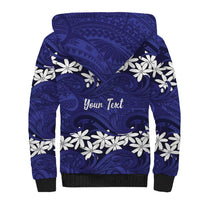 Personalised Cook Islands Pukapuka Sherpa Hoodie Tiare Maori Polynesian Waves Tattoo