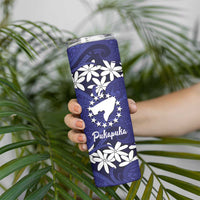 Personalised Cook Islands Pukapuka Skinny Tumbler Tiare Maori Polynesian Waves Tattoo LT14 - Polynesian Pride
