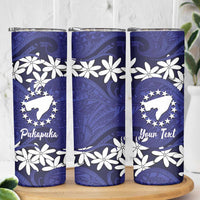 Personalised Cook Islands Pukapuka Skinny Tumbler Tiare Maori Polynesian Waves Tattoo LT14 - Polynesian Pride