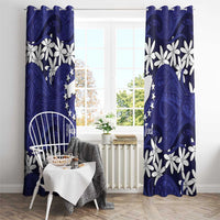 Personalised Cook Islands Pukapuka Window Curtain Tiare Maori Polynesian Waves Tattoo