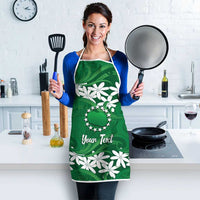 Personalised Cook Islands Rarotonga Apron Tiare Maori Polynesian Waves Tattoo