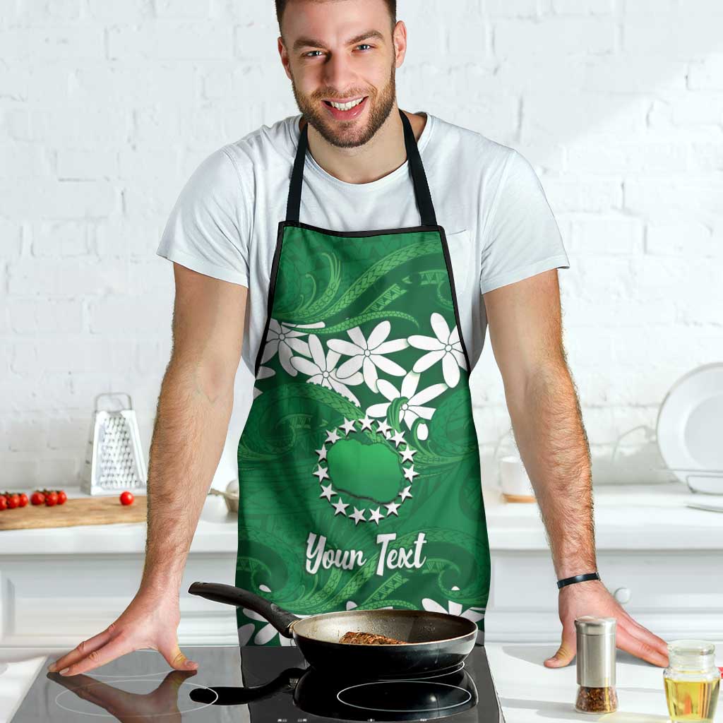 Personalised Cook Islands Rarotonga Apron Tiare Maori Polynesian Waves Tattoo