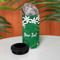 Personalised Cook Islands Rarotonga 4 in 1 Can Cooler Tumbler Tiare Maori Polynesian Waves Tattoo LT14 - Polynesian Pride
