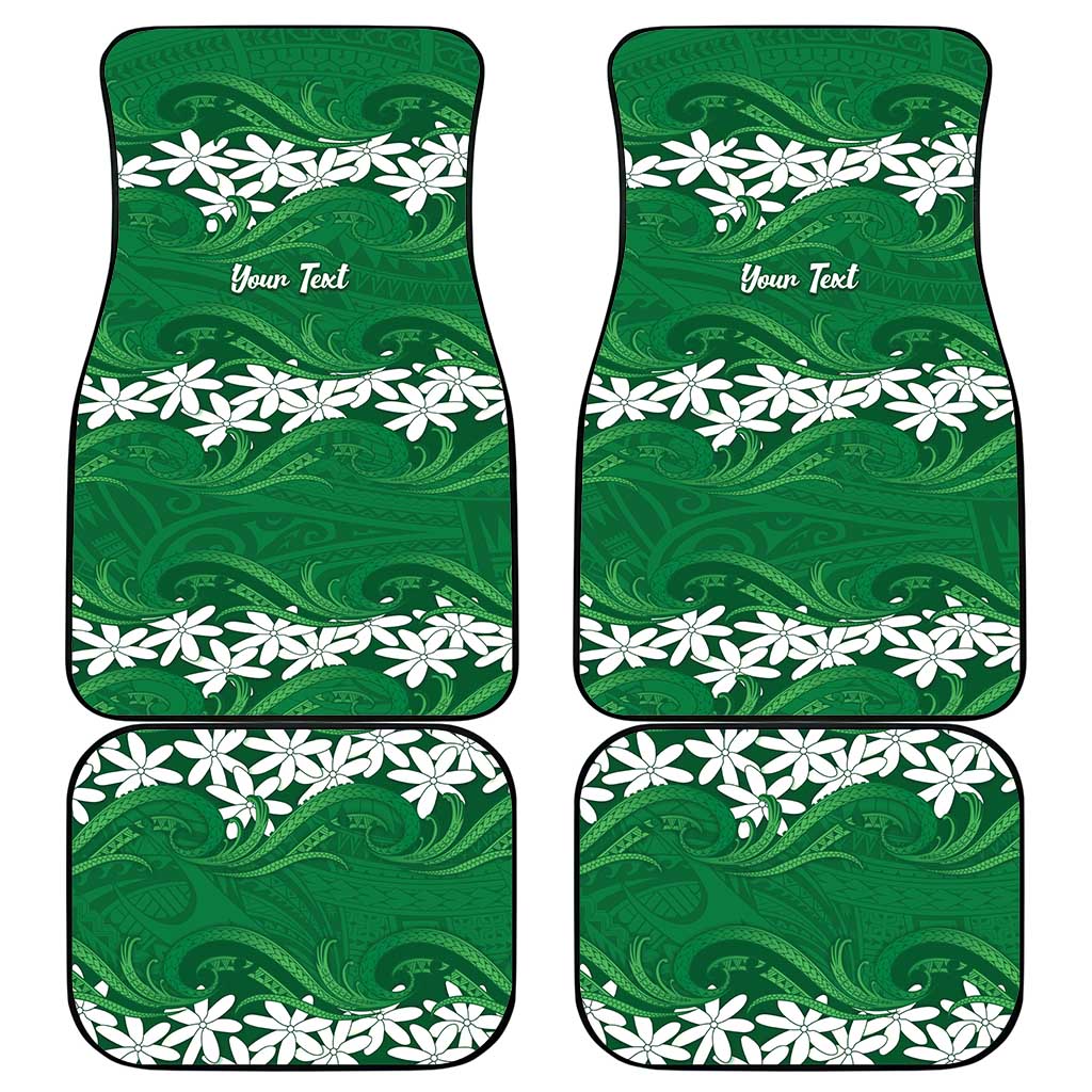 Personalised Cook Islands Rarotonga Car Mats Tiare Maori Polynesian Waves Tattoo
