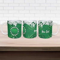 Personalised Cook Islands Rarotonga Ceramic Mug Tiare Maori Polynesian Waves Tattoo