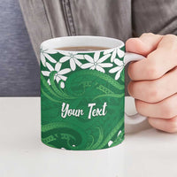 Personalised Cook Islands Rarotonga Ceramic Mug Tiare Maori Polynesian Waves Tattoo