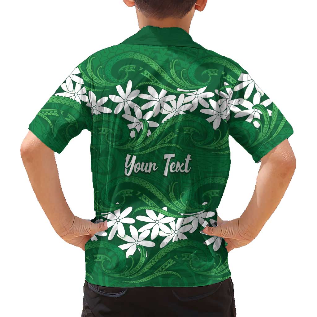 Personalised Cook Islands Rarotonga Family Matching Summer Maxi Dress and Hawaiian Shirt Tiare Maori Polynesian Waves Tattoo LT14 - Polynesian Pride